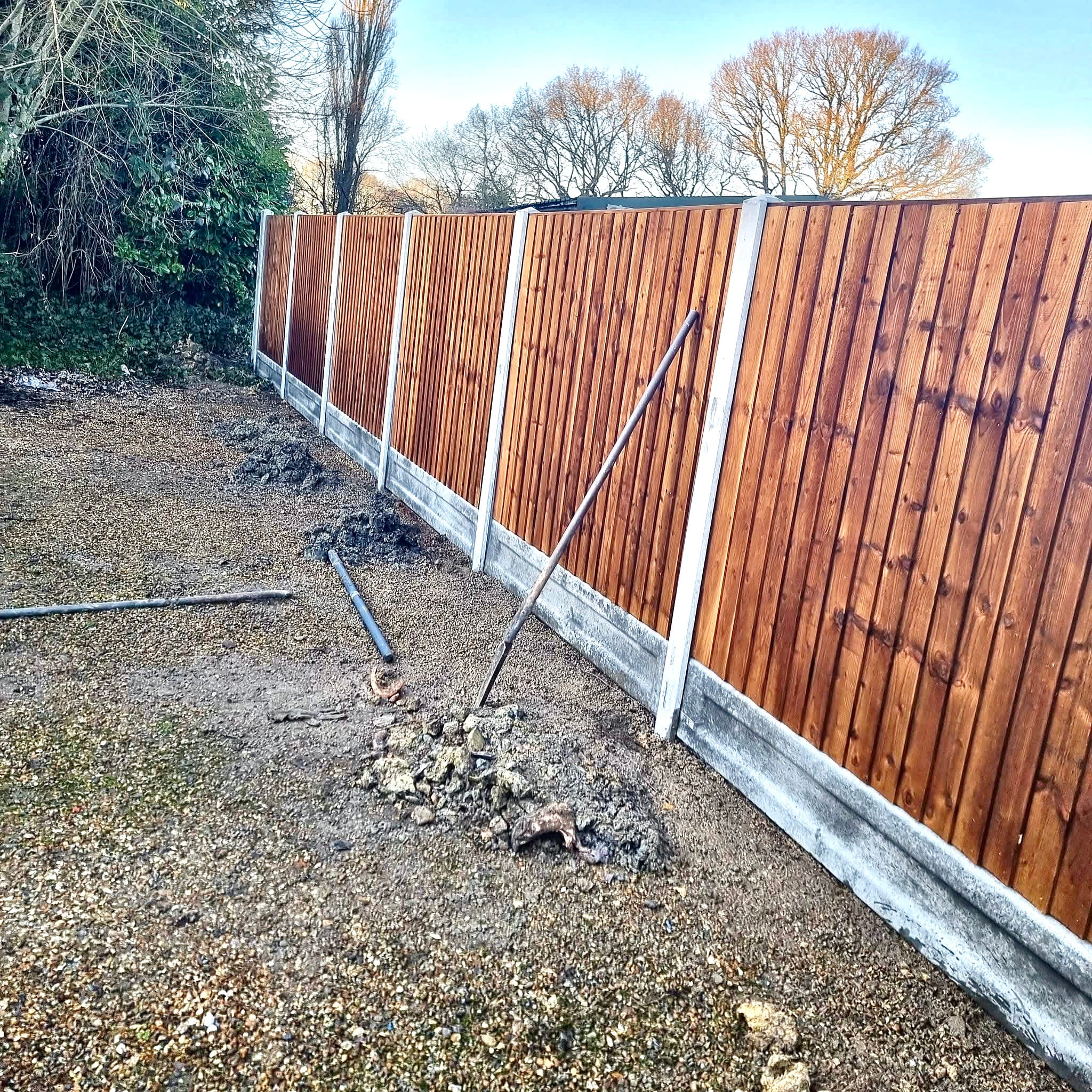 Concrete posts and gravel boards by LG Fencing UK