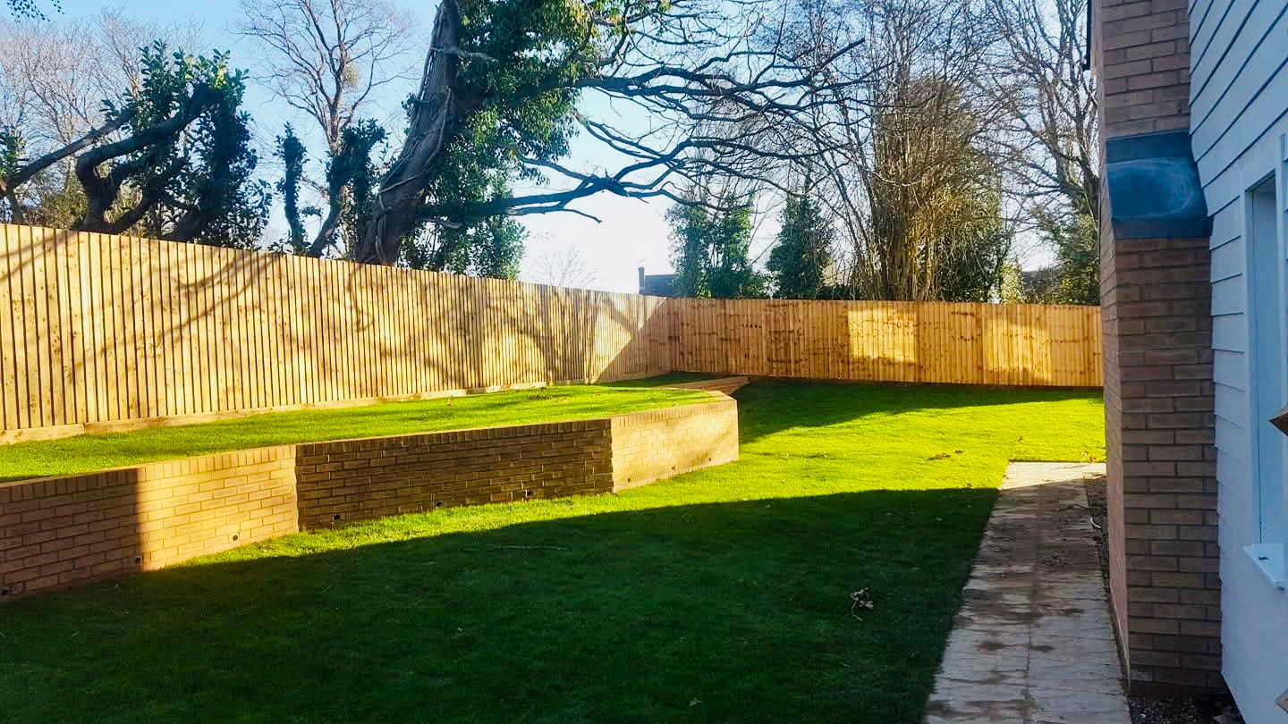 Garden fencing project by LG Fencing UK